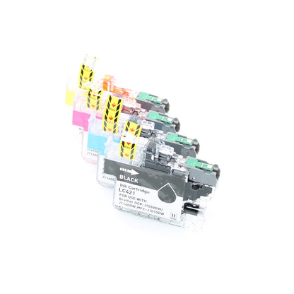 Brother LC421BK cartridge zwart - Huismerk Toner Koning - voor DCP-J1050, DCP-J1140, DCP-J1800, MFC-J1010