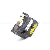 labels rol voor dymo 18433 19mm x 5,5m zwart geel rhino 4200 5200 5200+ 6000+ rhinopro 5
