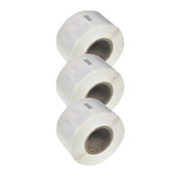 3x Huismerke labels rol voor dymo 99010 wit 28x89mm voor labelwriter 4xl 400 450 